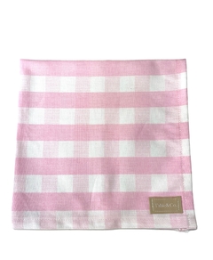 Guardanapo Xadrez Rosa Bebe e branco