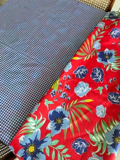 Toalha de Mesa dupla face Floral Verm/Xadrez na internet