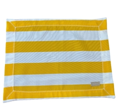 Jogo Americano listrado Amarelo/Branco