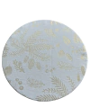 Capa de Sousplat Branco com dourado dupla face