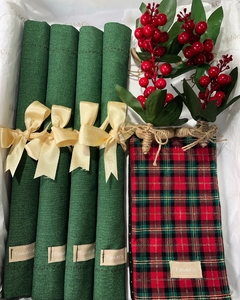 Kit Natalino Xadrez com cerejinha