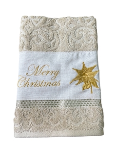 Toalha de Lavabo Bordado Mary Christimas