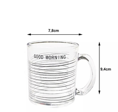 Caneca de Vidro Good Morning na internet