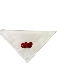 Guardanapo Branco com ❤️ Paetês - comprar online