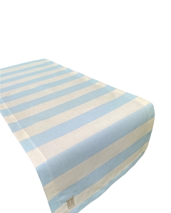 Trilho Listrado Azul e Branco