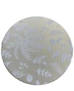 Capa de Sousplat Branco com dourado dupla face - comprar online