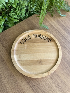 Prato Bambu Personalizado Good Morning 20cm