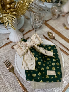 Guardanapos verde de estrelinha dourada - comprar online