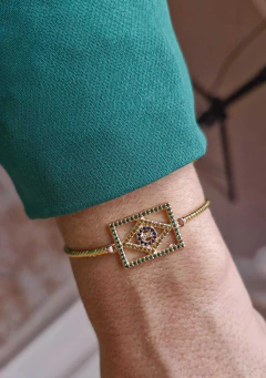 PULSEIRA AJUSTÁVEL MINI CANUTILHO E BANDEIRA DO BRASIL CENTRAL VAZADO COM ZIRCONIAS na internet