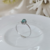 Anel ouro branco 18k esmeralda verde - comprar online