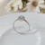 Anel ouro branco 18k água marinha - comprar online