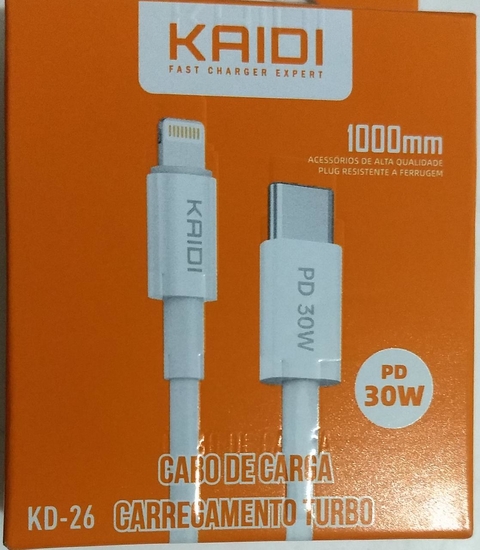 KD-26 Cabo USB-C para IOS - Kaidi / KD-02A / KD -01A