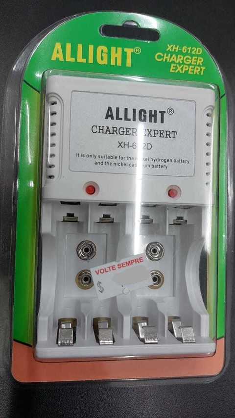 Carregador De Pilha Aa Aaa Bateria 9v Recarregável Bivolt A-612