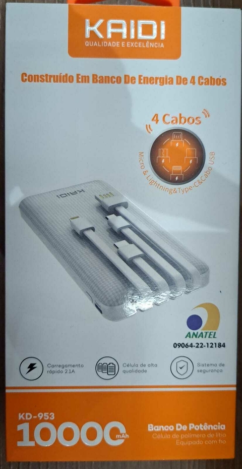 Power Bank Kaidi 10.000mAh KD-953 / W12 / KD-956 / YD-20