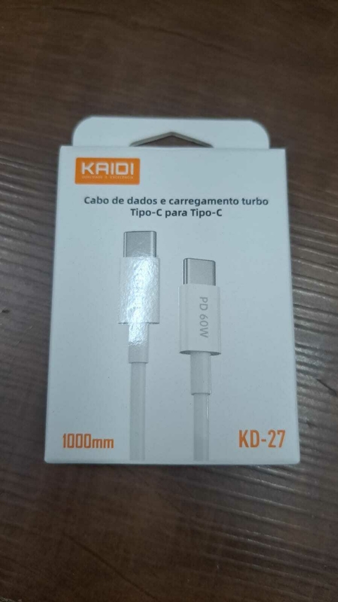 Cabo Type-c para Type-c Kaidi KD-02C