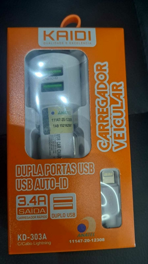 Carregador de carro Kaidi KD-303