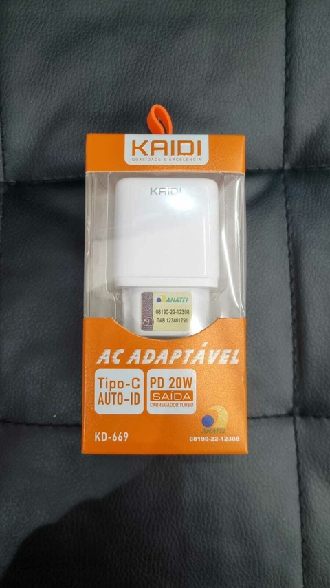 Fonte USB-C 20W KAIDI KD-669 / CQ-1501