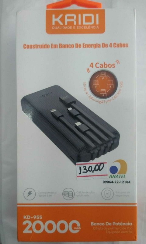 Power Bank KAIDI 20.000 KD-955