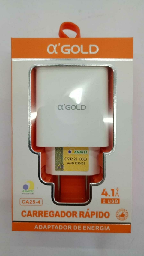 Carregador Adaptador Fonte Duplo Usb Agold CA25-4 / CA28-4