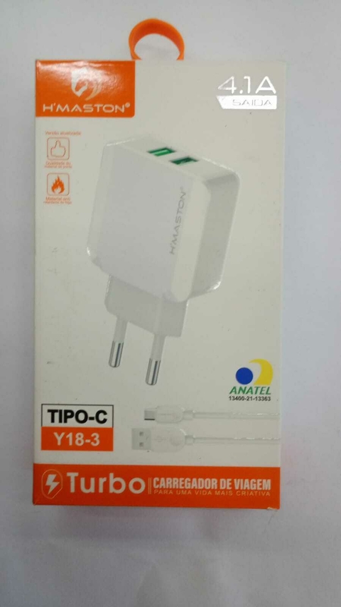 H'maston Y18-3 / Y24-3 Carregador Turbo Fonte Torre Carregar Celular Portátil 2 Usb 3H'maston Y18-3 / Y24-3 Carregador T