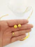 Brinco Bolinha Grande Craquelado Glitter banhado a ouro 18k - Bem elegante Semijoias