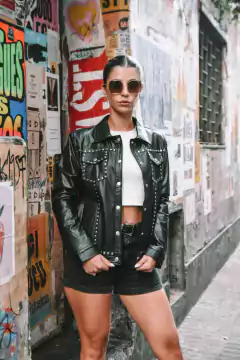 Campera de cuero Olivia