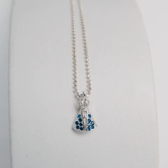 Corrente Bolinha Diamantada Pingente Nossa Senhora 45 cm Prata 925 - comprar online