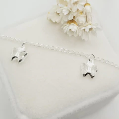 Pulseira Infantil 4 Borboletas 14cm Prata 925 - Pratas Arcanjo Ltda.