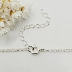 Pulseira Olho Grego Cravejado 17+4cm Prata 925 - Pratas Arcanjo Ltda.