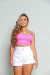 Top em renda Neon forrado com microfibra
