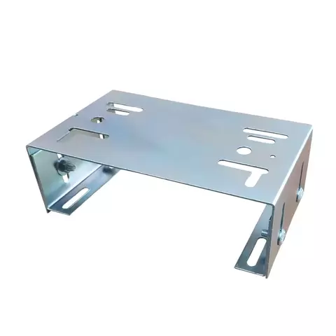 Suporte metálico zincado para motor de portão deslizante com furos para fixação