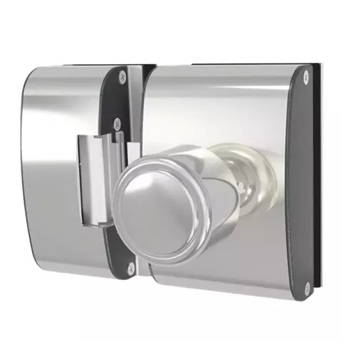 fechadura elétrica agl para porta de vidro duas folhas rasgo