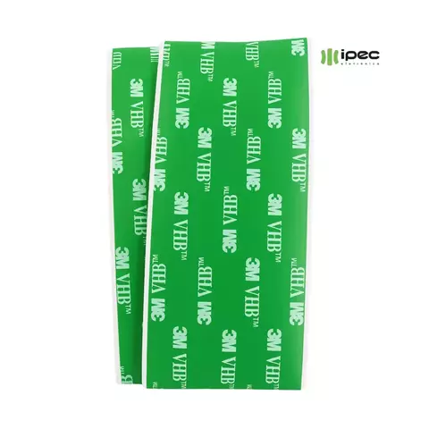 Fita dupla face Ipec verde 3M VHB para fechadura eletroimã, tamanho 43 x 140 mm