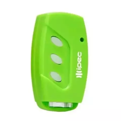 Controle remoto de portão verde limão Ipec Tx Deco com três botões