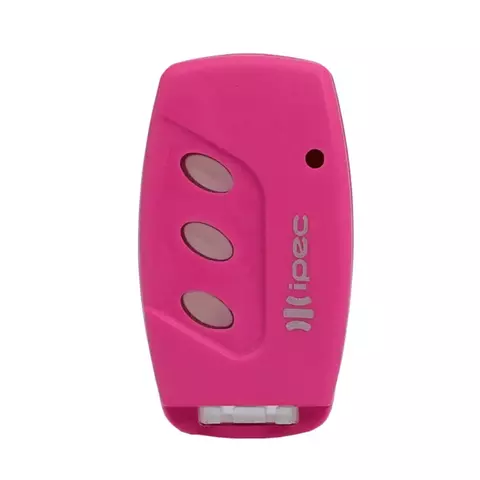 Controle de portão Ipec TX Deco rosa com três botões e frequência 433,92 MHz