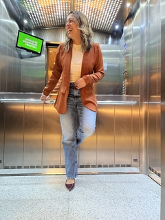 Blazer alfaiataria Morgana Marrom