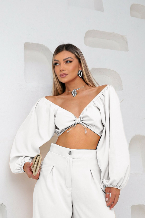 Cropped Manga Longa Kami