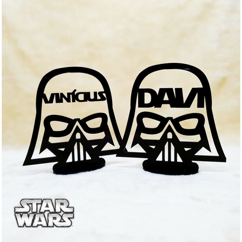 10 - Centro de Mesa Star Wars Dart Vader Acrílico preto