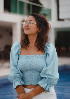 Cropped Marina azul bebê