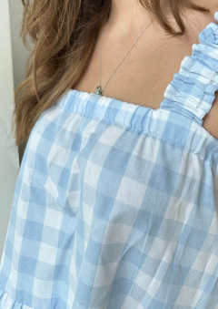 Conjunto Giovana (vichy grande azul bebê) na internet
