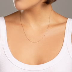 Cordão rommanel folheado a ouro fio veneziana - tam.50cm - 531311 - comprar online