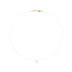 Gargantilha fio nylon folheada a ouro - letra a - tam.42CM - 532041