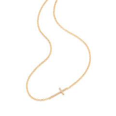 Gargantilha com pingente cruz folheada a ouro - TAMANHO 42CM - 532159