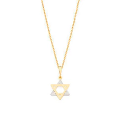 Pingente estrela de davi banhado a ouro 18k - 54013600 - comprar online