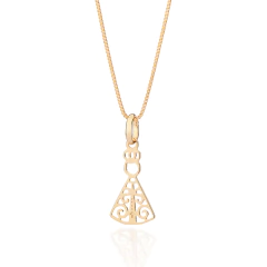 Pingente nossa senhora aparecida banhado a ouro 18k Cód. 54288372 - comprar online