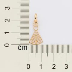 Pingente nossa senhora aparecida banhado a ouro 18k Cód. 54288372 na internet