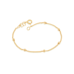 Pulseira folheada a ouro com bolas - 550195