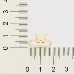 Anel rommanel skinny borboleta folheado a ouro - 513278 na internet