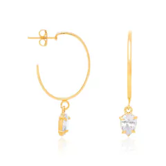 Brinco ROMMANEL folheado a ouro meia argola - 526072 - comprar online