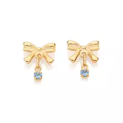 BRINCO LAÇO BANHADO A OURO 18K COM ZIRCÔNIAS - 5274010003